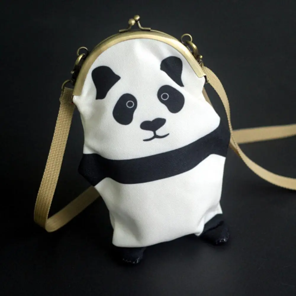 Kawaii Детский кошелек, сумочка для девочек, сумка для телефона, кошелек с мультяшной Свинкой/пандой, холщовая Детская сумка на плечо, женская сумка Monederos Para Mujer Monedas - Цвет: panda