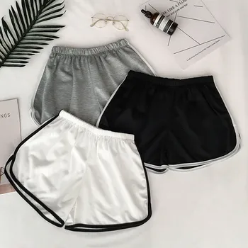 

Fashion Women Sexy Splice Casual Fitness Workout Elastic Waist Slim Beach Shorts 2020 hot new products ins wind Campus Leisure S