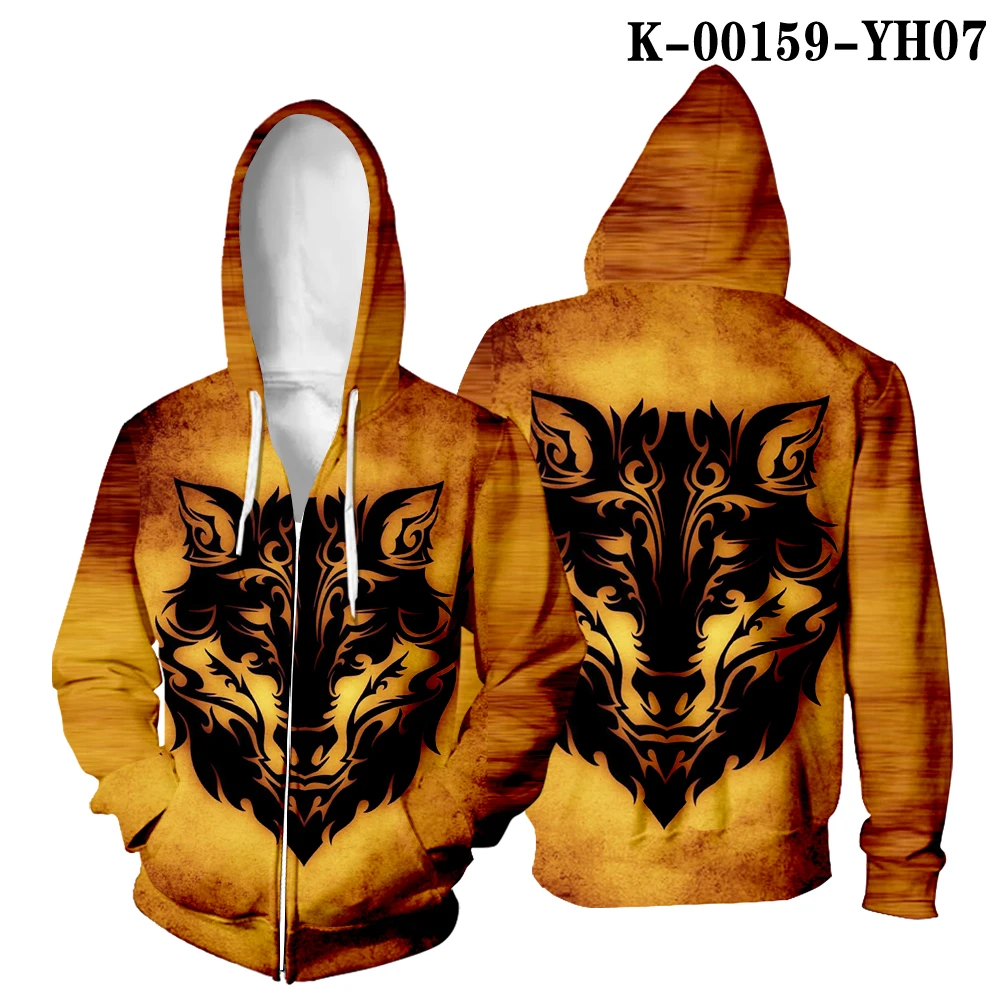 K00159 WAMNI 3D Kpop Толстовка лиса спортивный костюм Харадзюку Новинка хип хоп животное орангутанг толстовки на молнии Повседневная Верхняя одежда - Цвет: K00159