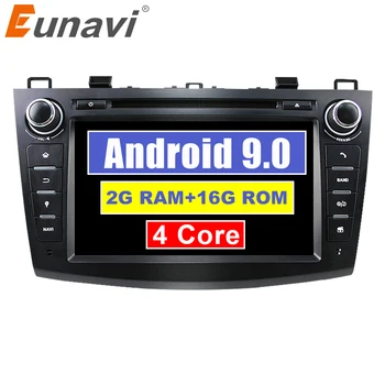 

Eunavi 8" HD Screen 2 din Android 9.0 Quad Core Car DVD Player for 2010 2011 2012 2013 MAZDA 3 stereo radio GPS Navigation wifi