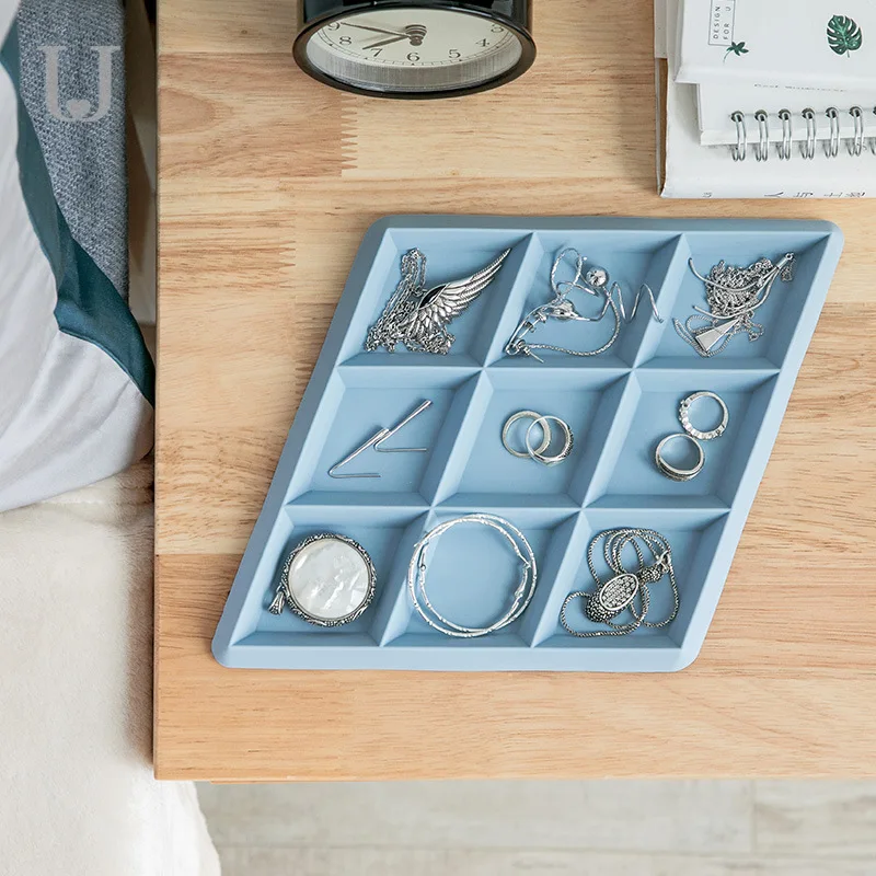 Zuo Dun Judy Multi-functional Desktop Storage Box Creative Accessories Storage Grid Silica Gel Storage Grid Jewelry Box