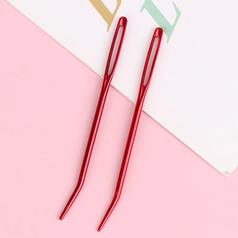 Patches 2/10pc Yarn Knitting Needles Tapestry Bent Tip Needles For Crochet Large Eye Curve Blunt Needle Yarn Weaving Needle Sewing Tool sewing marker pens