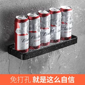 

5 SIZES AVAILABLE PUNCH-FREE SPACE ALUMINUM BATHROOM TOILET GLASS MAKE-UP DESK WALL MOUNTED BATHROOM GLASS SHELVES SINGLE TIER