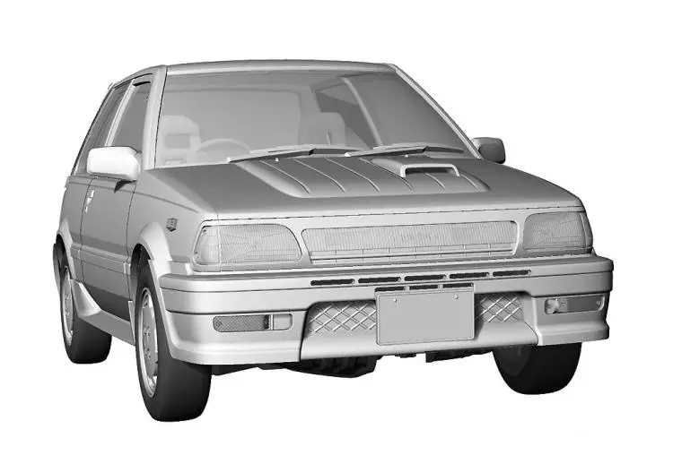 1/24 Toyota Starlet EP71 TurboS DIY Assemble Car 21132 - Turbocharged Afterterm Model image 5
