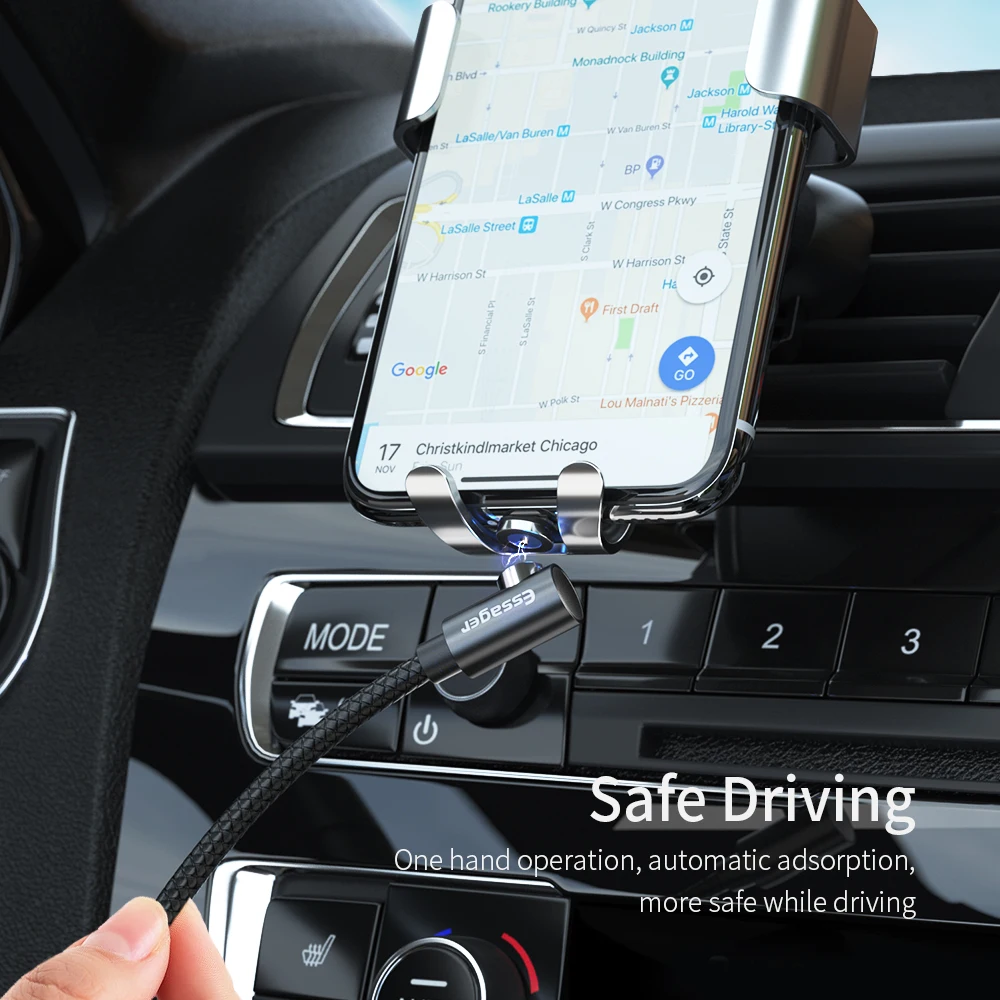 Магнитный usb-кабель Essager, кабель для быстрой зарядки типа C для iPhone 11 Pro Max XS Xiaomi 9, кабель для быстрой зарядки, магнитный кабель для мобильного телефона
