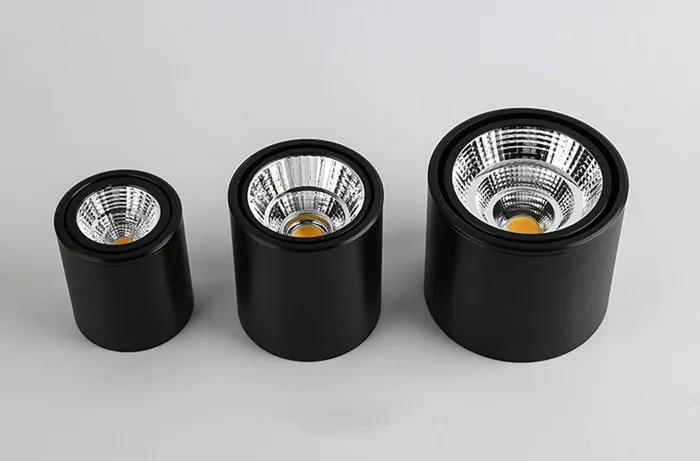 Cob-светодиоды с регулируемой яркостью потолочный светодиодный светильник 7 Вт 12 Вт 20 Вт 110/220 В Холодный/теплый белый поверхностный монтаж внутреннего освещения