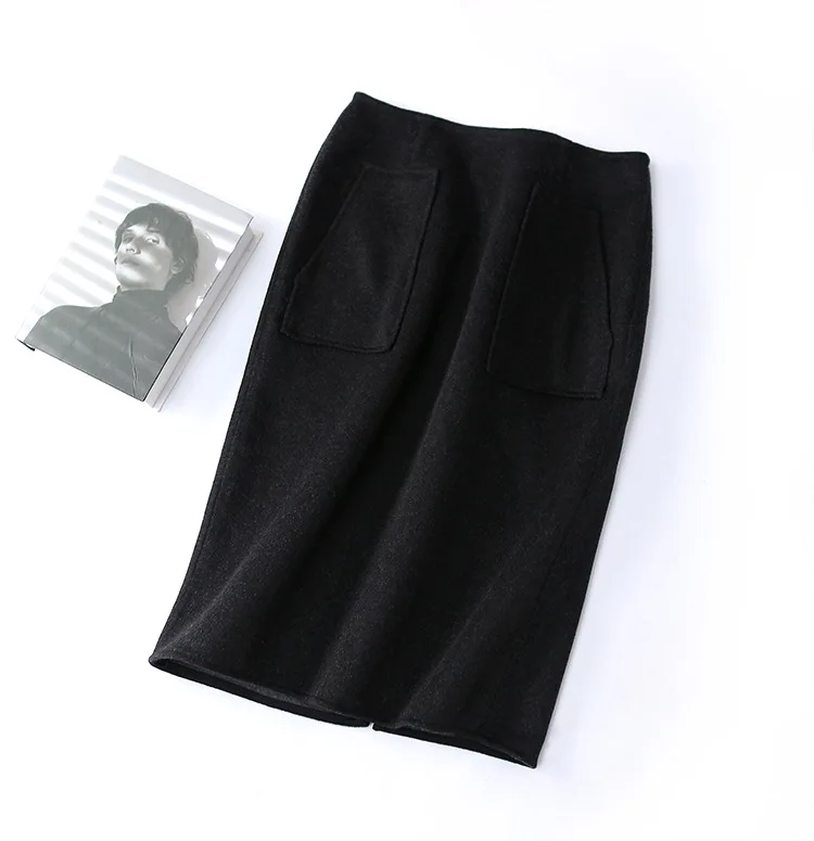 Mozuleva 2020 Autumn and Winter Double-Sided Two-Tone Double-Faced Woolen Goods Skirt Womens 2020 Spring Woolen Overskirt