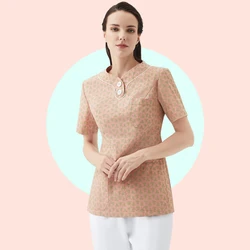 Uniformes cirúrgicos médicos uniformes do uniforme da enfermeira do hospital do animal de estimação da farmácia esfrega os topos do médico da odontologia