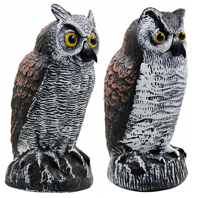 2Db Madár Madárijesztő Hamis Bagoly Dísz Természetű Kártevőirtó Kerti Dekorációs Szobor A Madarak És Kártevők Elriasztására