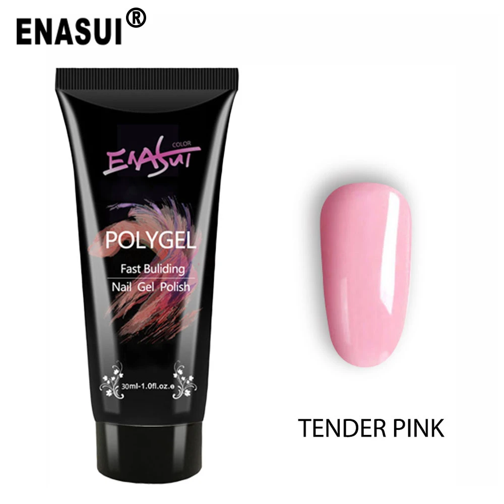 tender pink Профессиональный акриловый набор для наращивания ногтей, набор для наращивания ногтей со всем, включая базовое верхнее покрытие и быстростроительный гель для ногтей 30 мл - Цвет: tender pink
