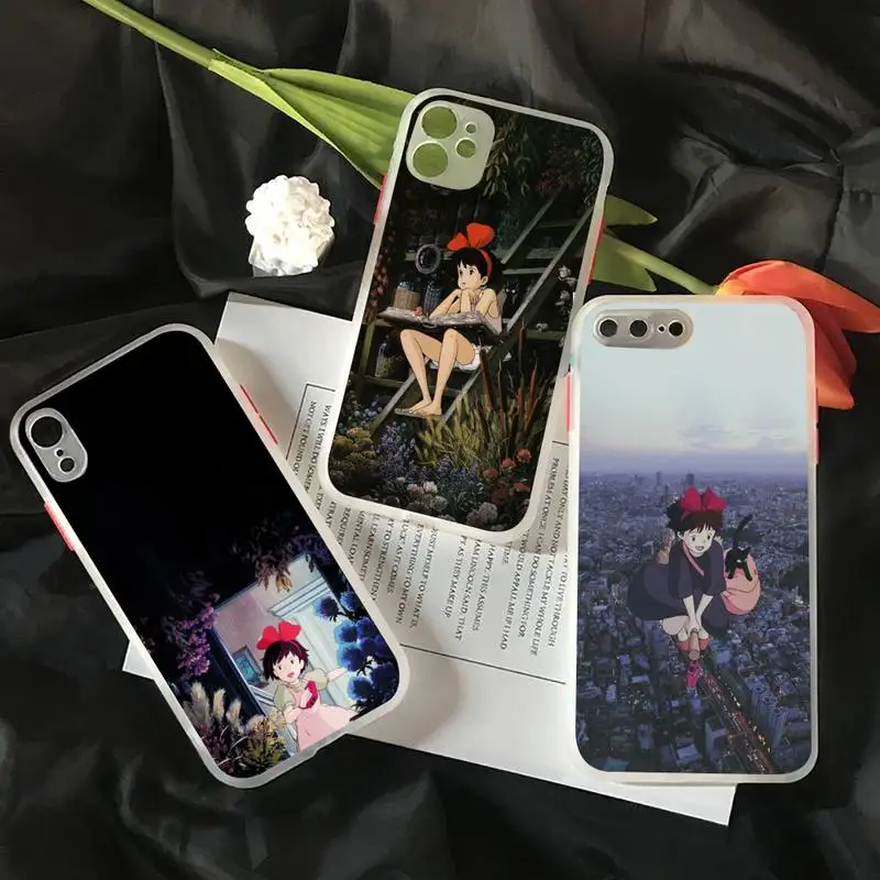Kikis служба доставки аниме мультфильм чехол для телефона белый матовый прозрачный