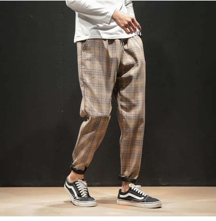 reta harem calças masculinas coreano calças casuais 5xl