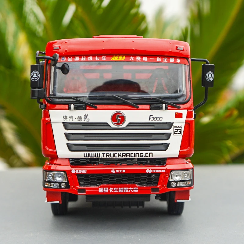 Red 1:24 Shanqi DeLong F3000 грузовик трактор контейнер литья под давлением модель для коллекции, литье под давлением внедорожник тяжелая модель грузовика - Цвет: Red