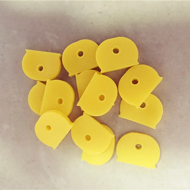 Key Caps Covers 5pcs Mixed Color Hollow Rubber Key Covers Multi Color Round Soft Silicone Keys Locks Cap Elastic Topper Keyring