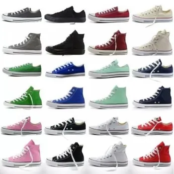 

2019 Unisex Women Girls Authentic Classic Allstar Chuck-Taylor Ox Low High Top Canvas Shoes Designer Mens Athletic Sneakers
