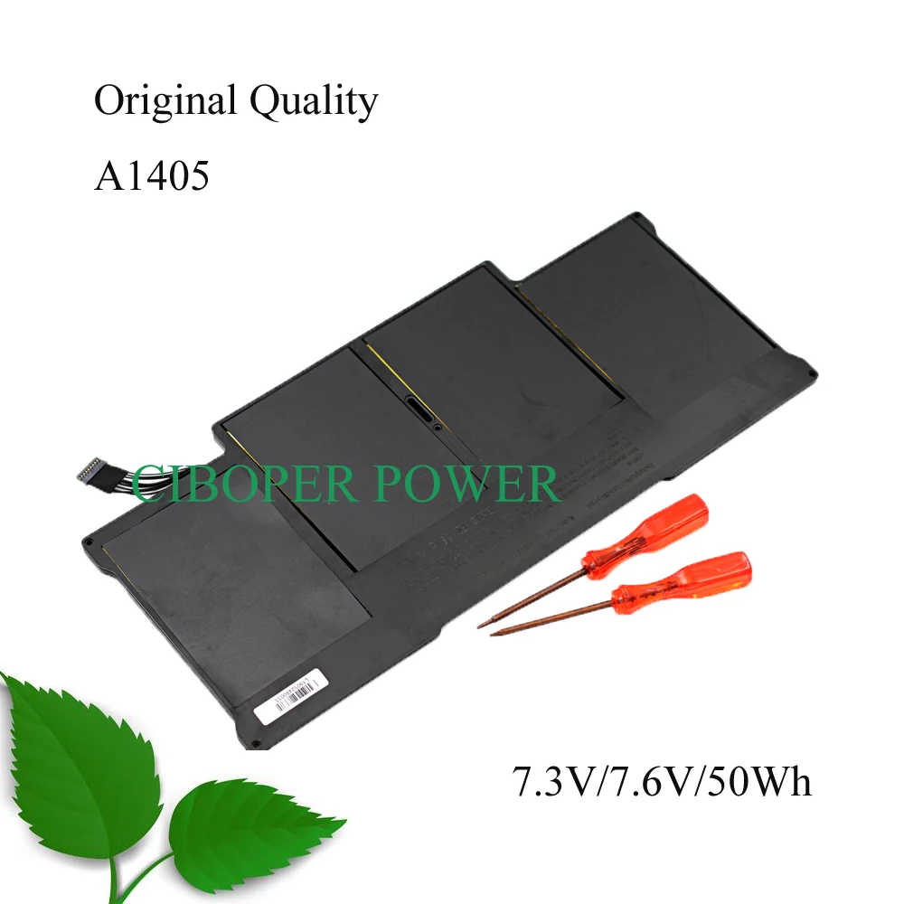 

Аккумулятор для ноутбука Ciboper 7,3/7,6 в 50 Втч A1405 Air 13 "A1466 A1369 2011 2012 -2014 год выпуска, замена A1405 A1496