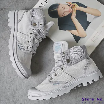 

2020 Spring And Autumn Women Boots Style Fashion High-top Military Ankle Shoes Casual Shoes