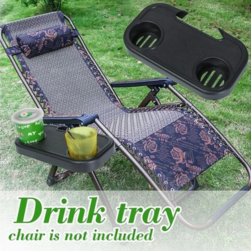 Folding Tray Holder Cup Holder Universal Tea Tray For Deck Chairs For Camping Outdoor Beach Garden Chair Side Tray Holder leather look chrome metal magazine rack camping chairs folding chair beach chair