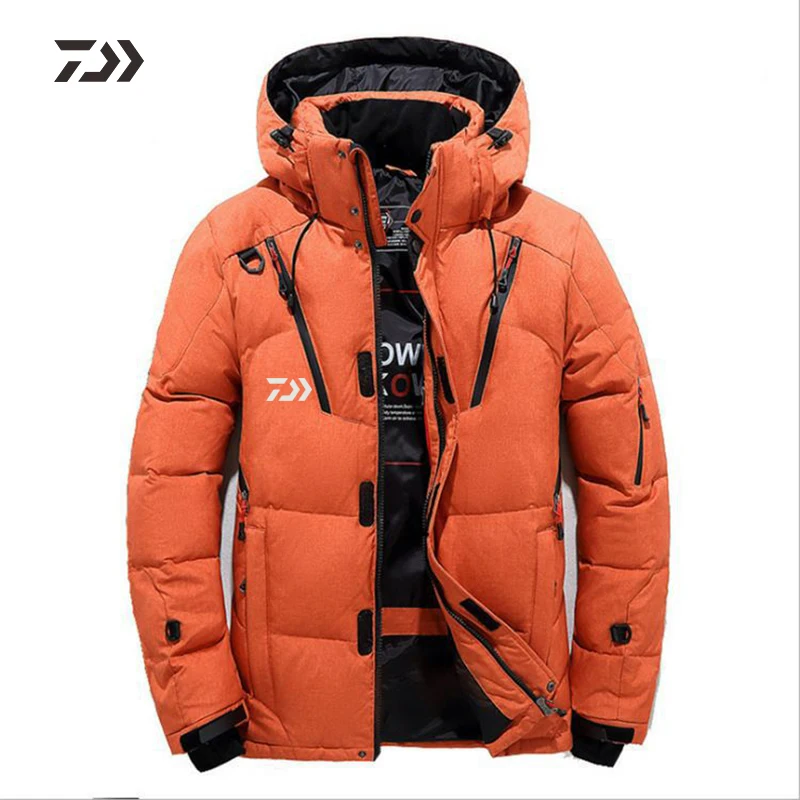 Оранжевый Outdoo Daiwa Толстовка рыболовный пуховик пальто одежда с несколькими карманами плотная теплая зимняя мужская одежда для рыбалки рубашка - Цвет: Оранжевый