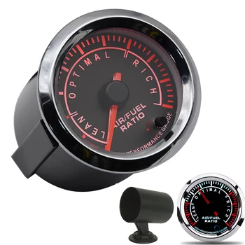 

AFR Gauge 52MM Air Fuel Ratio Gauge Digital Air Fuel Ratio Meter 12V Smoke Lens 7 Colors Led Light With Gauge Pod Holder Cup
