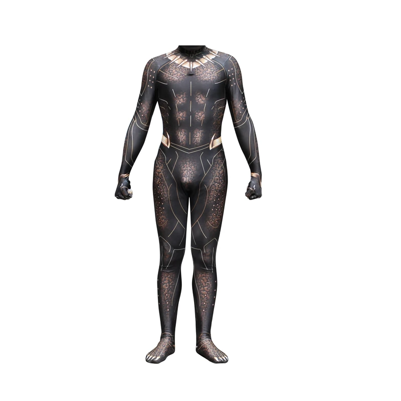 Черная пантера Эрик килмонгер Золотой ягуар Косплей Костюм Комбинезон необычная