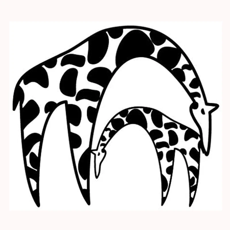 

16*14cm Giraffe Parent-Child Design Art Cartoon Warm Romantic Car Motorcycle Accessories Car Vinyl Car Sticker