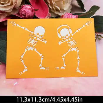

2Pcs Fashion Skeleton Metal Cutting Dies Surprise Halloween Skull Dies For DIY Craft Scrapbooking Cards Decorative 2020