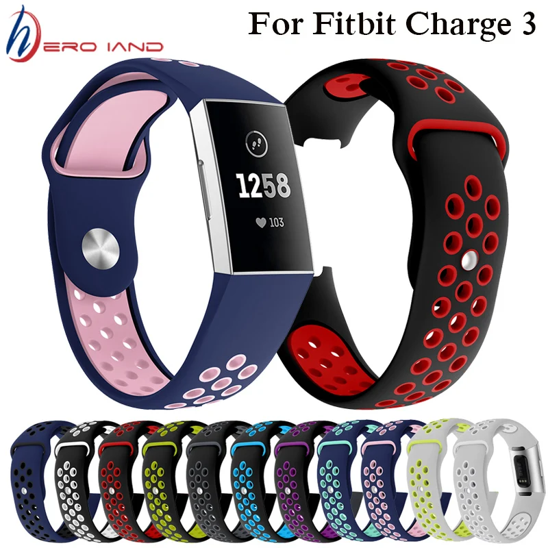 Браслет для Fitbit Charge 3 Band Двухцветный силиконовый браслет 4 Charge3 ремешок