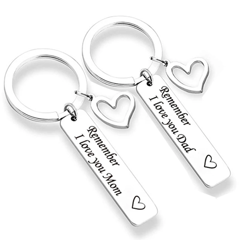 i love mom and dad keychain