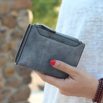 

Extra Card Holder Design Small Pu Leather Women Wallet 2020 Lady Purse Ultra Thin Female Wallet With Coin Purse