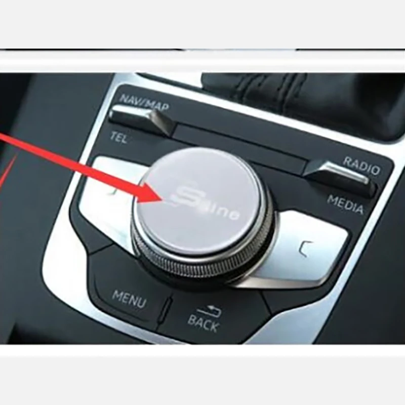 

For Audi new A3 interior modification S3/RS3 special central control knob decorative bright ring stainless steel material
