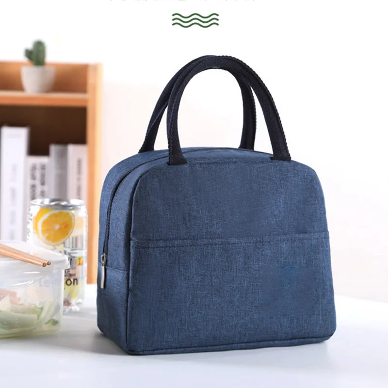 

Lunch Bag Daily Work Food Cooler Bag Insulated Thermal Portable with Zipper Waterproof Hand-held for Women Kids Men