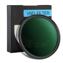 GiAi Premium Quality ND8-ND2000 Neutral Density Camera Lens Variable ND Filter  82mm 77mm 72mm 67mm 62mm 58mm 55mm 52mm 49mm
