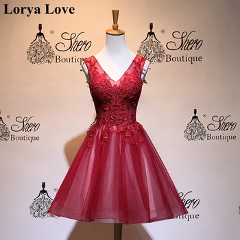

Fashionable Red Cocktail Dresses 2020 Tulle Appliques Sleeveless Elegant Graduation Gowns Short Prom Dress Homecoming Dresses