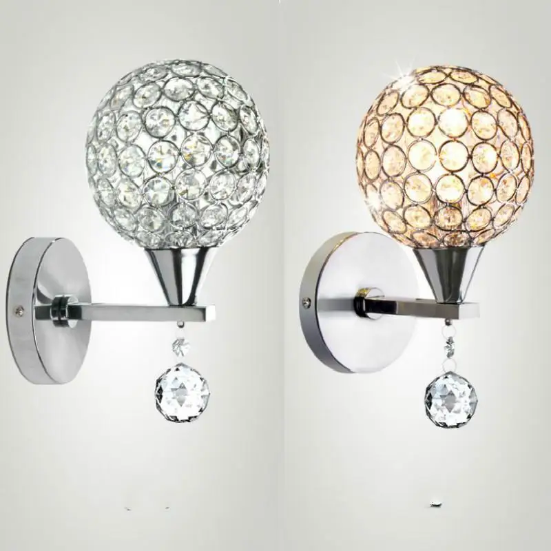 Хром серебристый настенный светильник бра для фойе гостиной спальни