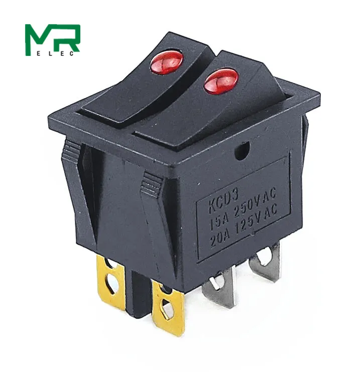 KCD3-201 6 pin On/Off 31,5*26 мм 15A 20A/125 В/250 В twin cat глаз корпус корабля переключатель