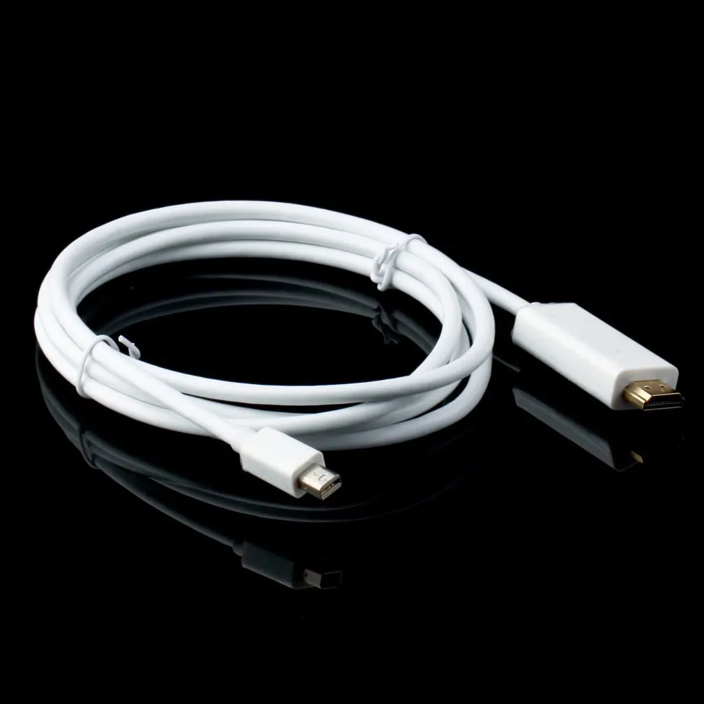 

Professional 1.8M 6 Feet Mini Display Port DP To HDMI 1080P Fast Charger Adapter Original Cable For Mac For MacBook White
