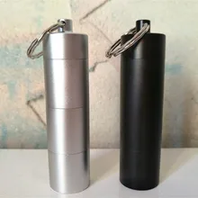 Алюминиевый сплав аварийный портативный водонепроницаемый мульти сетка Pill Box Мини Путешествия хранения Открытый уплотнение с кольцом для ключей JC