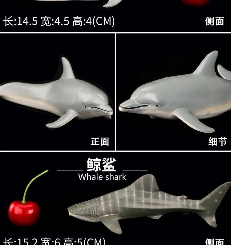 В Jie Ming модель животного морского организма Акула КИТ морж игрушка набор из 8(подарочная коробка
