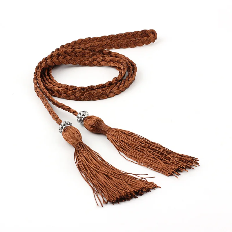 

Belt dress simple versatile Fashion Women Belt Thin Skinny woven Waistband Belt Dress Accessories