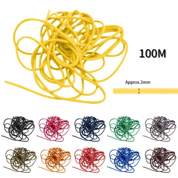 

High-Quantity Elastic Rubber Band Elastic Line 3mm 100M Colorful Round Hair Elastic Rope DIY Sewing Accessories Elastic Cord #N3