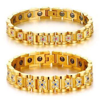 

Men's Positive Energy Balance Bracelet Health Care Jewelry Lover Women Hologram Germanium Magnetic Therapy Bracelets healing