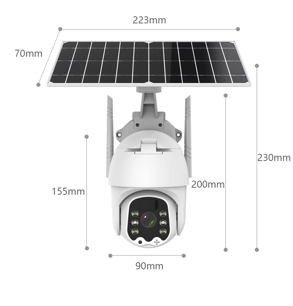 HD Wireless 4G WiFi Solar Camera Outdoor Security Protection CCTV 360 PTZ Secur Surveil Video Monitor Smart Home Securite Cam best outdoor security camera system