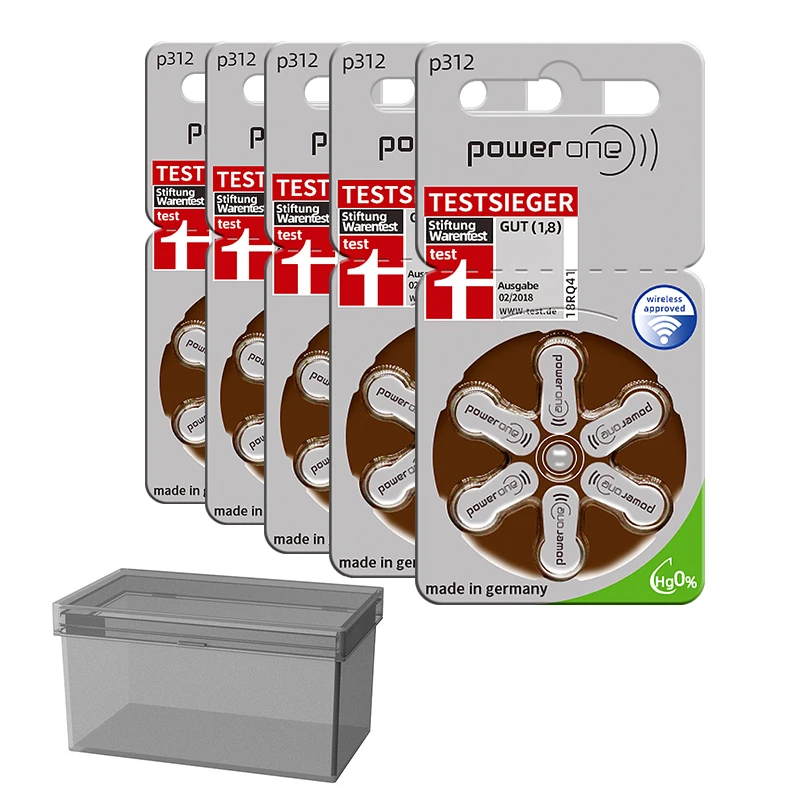 60x Powerone Hearing Aid Batteries 312 A312 P312 Pr41 Germany 1 45v High Power Zinc Air Battery For Itc Hearing Aids Amplifiers Hearing Aid Batteries Battery 312hearing Aid Batteries 312 Aliexpress