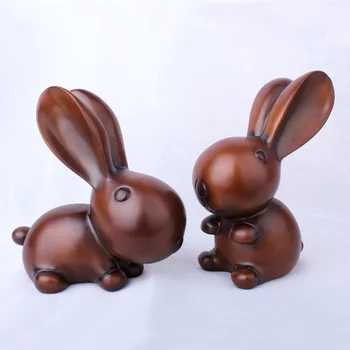 

Resin Cute Couple Rabbit Ornaments for Wedding Birthday Gifts Home Crafts Decoration DC112