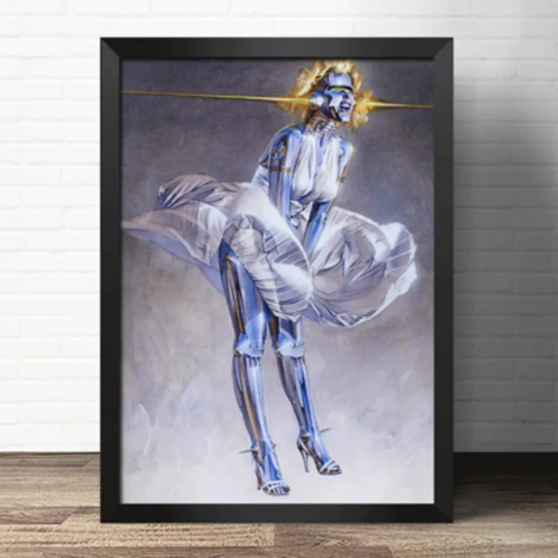 

HajimeSorayama Modern Decor Painting Machinery Future Science Fiction Poster With Frame Art Living Room Decor Painting M2725
