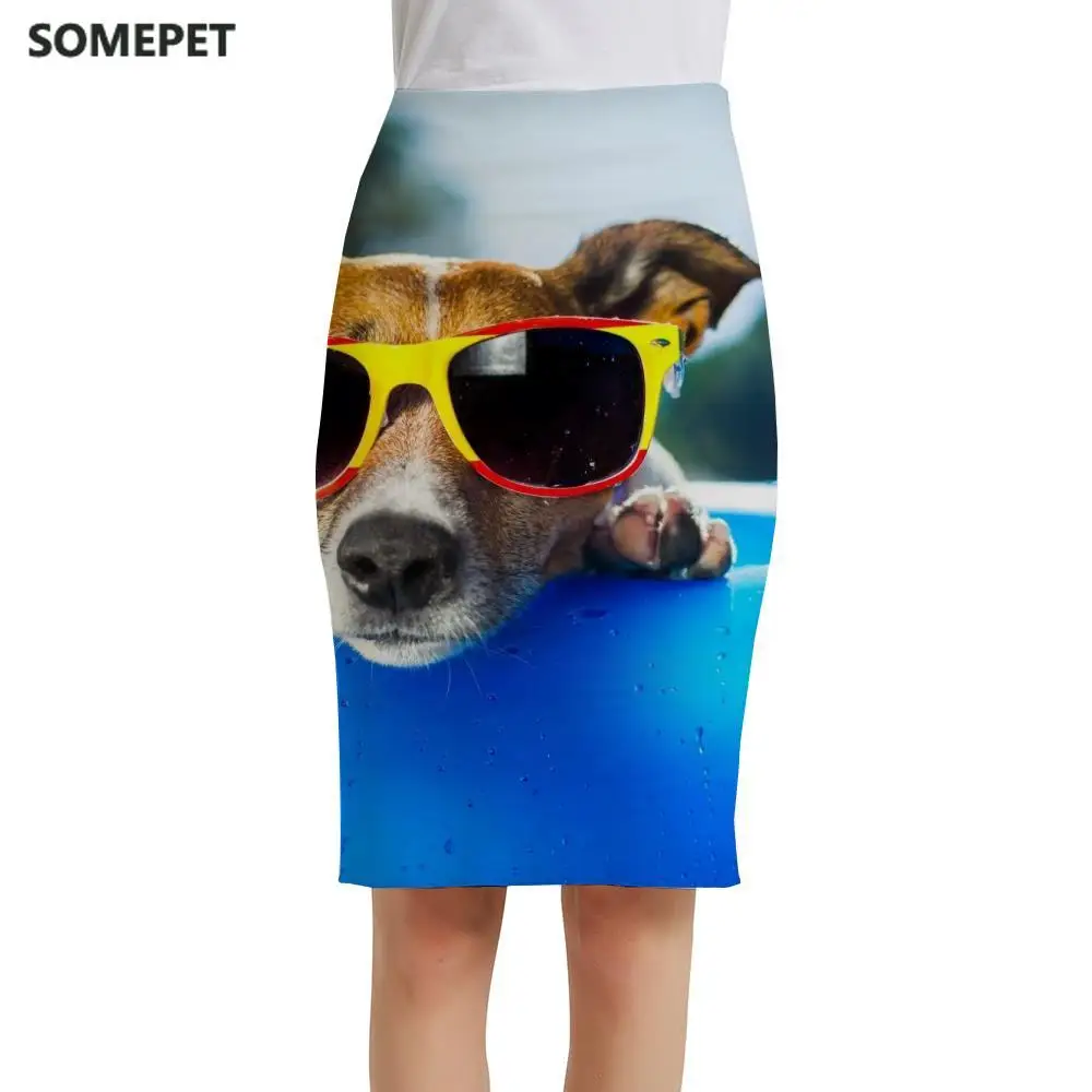 

SOMEPET Dog Skirts Women Animal Sexy Hip Hop Office Harajuku Print Skirt Ladies Skirts Womens Floral Casual Korean Knee Length