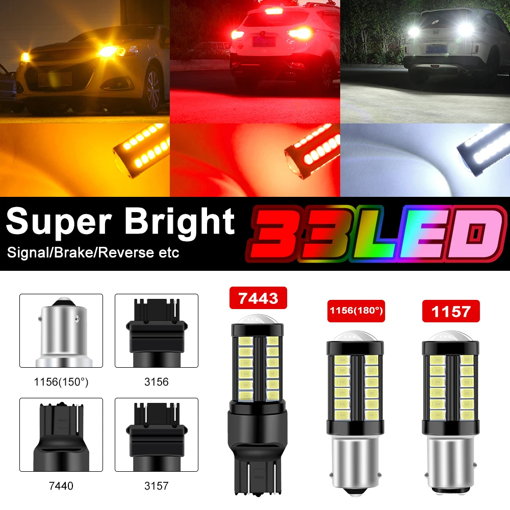 1157 BAY15D 1156 BA15S BAU15S 7440 P21W светодиодная лампа заднего хода сигнальная дневные
