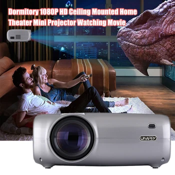 

Manual Dormitory Mini Projector Bedroom Home Theater Led LCD Display 1080P HD Portable Watching Movie Ceiling Mounted