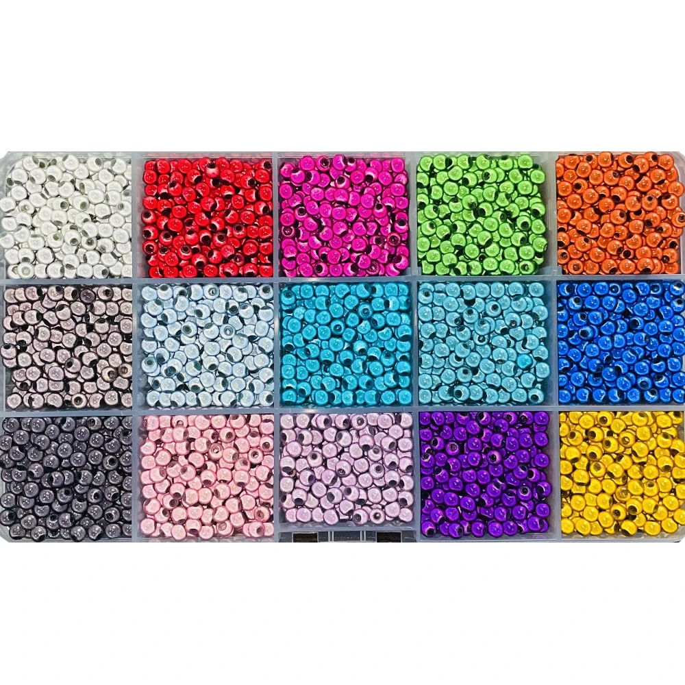 Perline 3D Illusion Miracolo Da 4 Mm - Confezione 1440 Pezzi, 8 Colori, Per Bigiotteria Fai Da Te